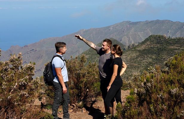 Trekking over Masca through laurel relict woods.Roque de Tarucho.