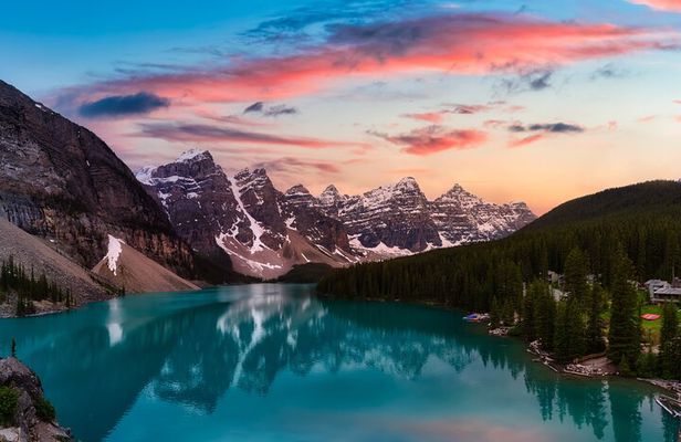 Moraine Lake Sunset and Twilight Tour - from Canmore/Banff