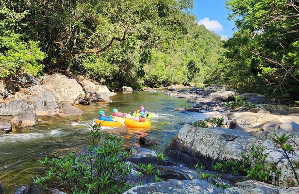 River Tubing & Zipline Combo Tour from Hopkins 