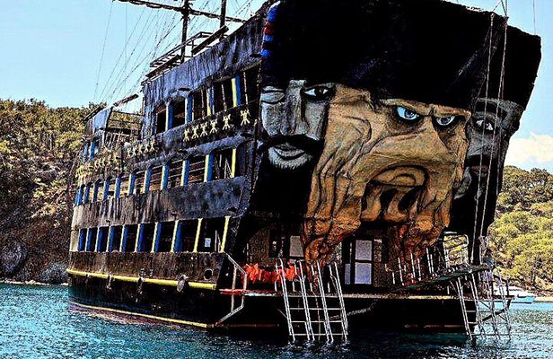 Red Dragon Pirate Ship with Foam Party Free Lunch and Swim Breaks