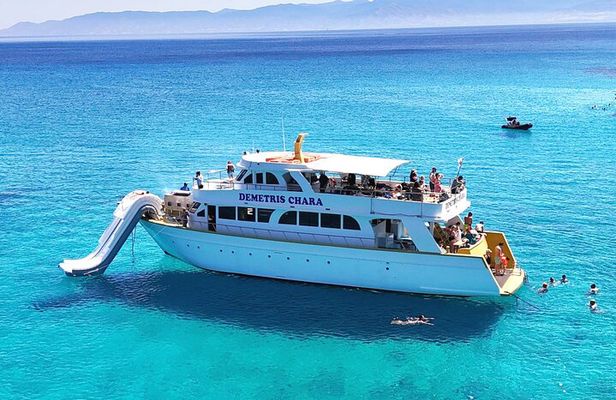 Wine testing on-board the Demetris Chara BBQ boat while visiting the Blue Lagoon