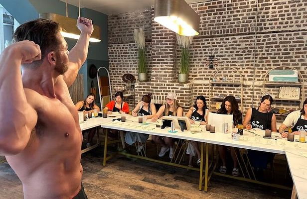 Charleston Bachelorette Party Art Class with Sexy Male Models