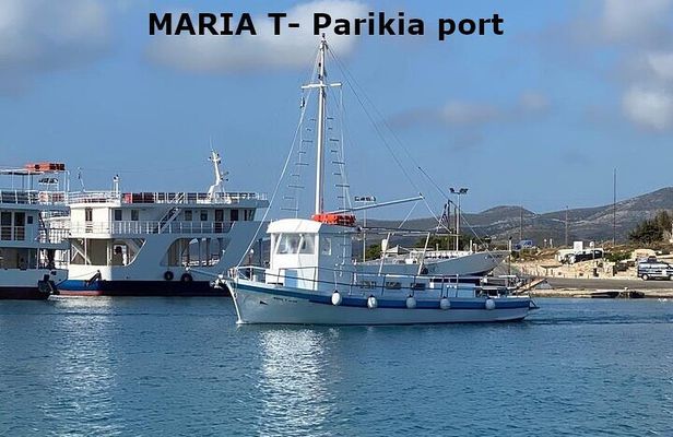 Paros Half Day Wooden Boat Sea Tours in Parikia Bay or Sunset