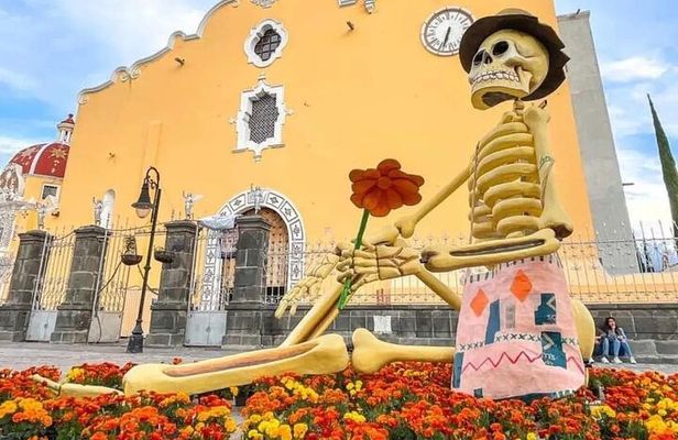 From Puebla Day of the dead in Atlixco monumental catrinas