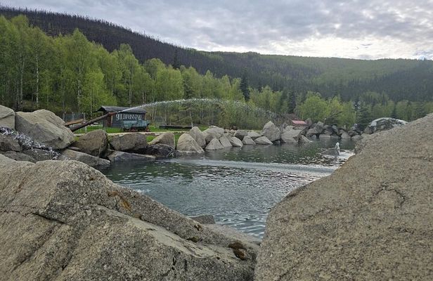 Midnight Sun Magic Chena Hot Springs Soak and Ice Museum Tour