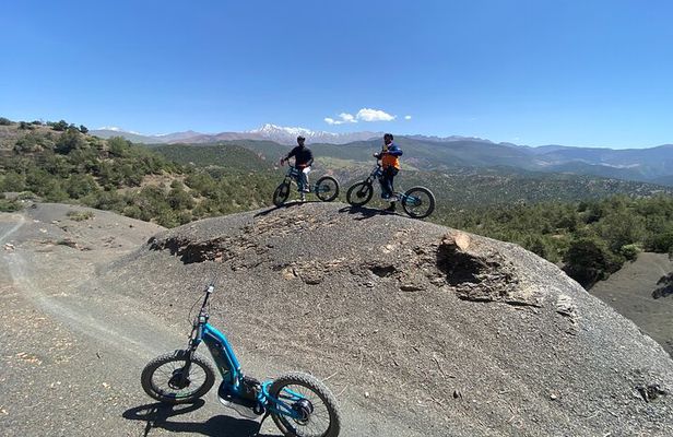 Electric mountain bike, electric scooter, Atlas Mountains