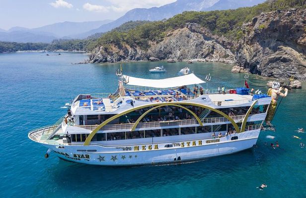 Kemer Mega Star Boat Trip with Lunch Round Transfer