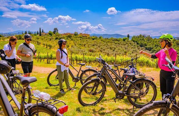 Chianti Hills E-Bike Tour with Tuscan Lunch & Two Wine Tastings
