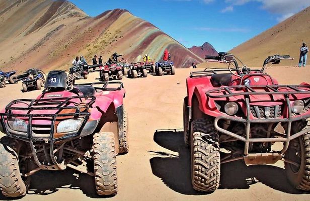 From Cusco: ATV Tour in Rainbow Mountain and Red Valley with Food