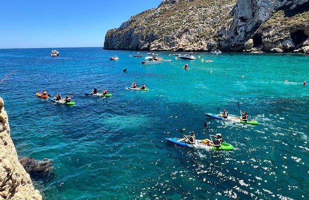 Kayak Granadella Guided Tour in its caves and Cala en Caló