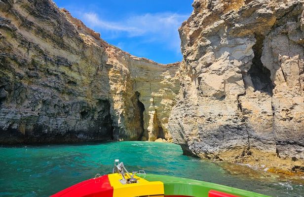 Private Speedboat 4hrs Around Comino Crystal Blue Lagoon Caves