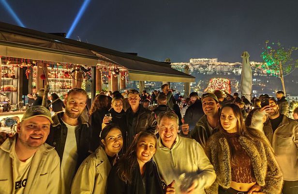 Athens: Rooftop Pub Crawl w/ Acropolis Views & Party