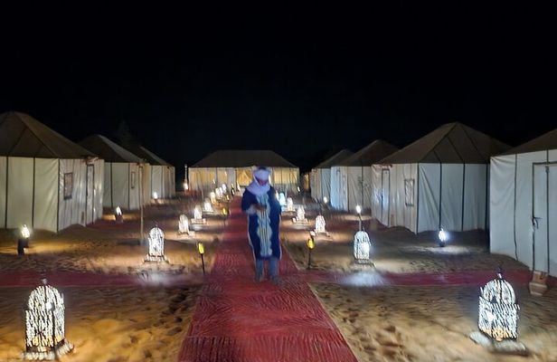 Merzouga Desert Experience Camel Ride Private Tent and Bathroom