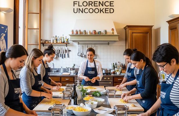Florence Pasta Cooking Class with Unlimited Wine