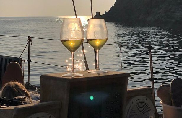 Sunset Sailboat Snorkeling with Aperitif on Board