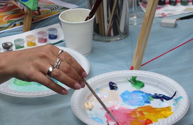 Art worshop with aperitif in Naples