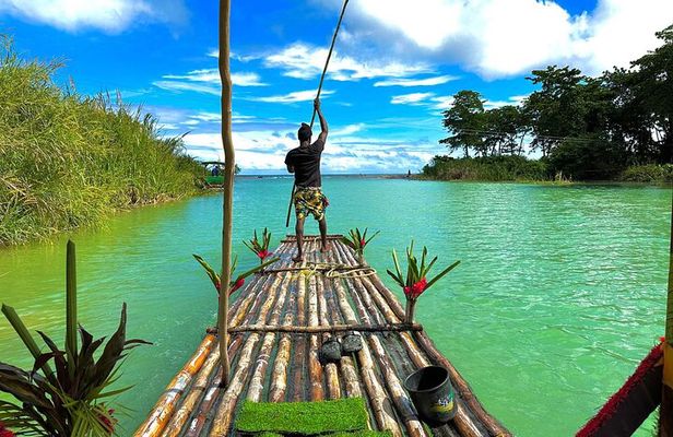 Bamboo Rafting and Horseback Riding on Beach in Ocho Rios