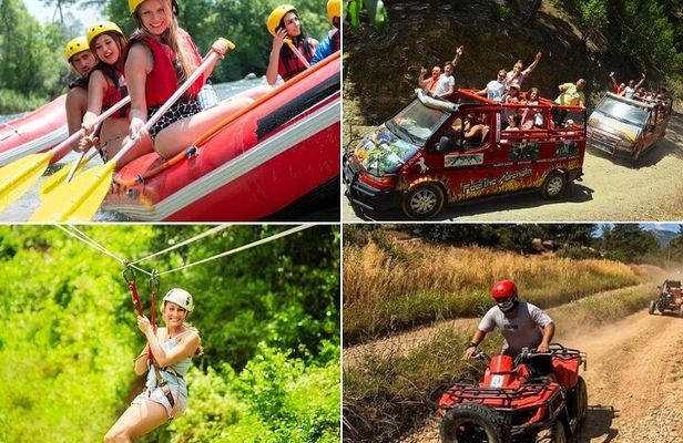 Köprülü Canyon( 4 in 1 ) Combo Rafting , Buggy & Jeep & Zipline 