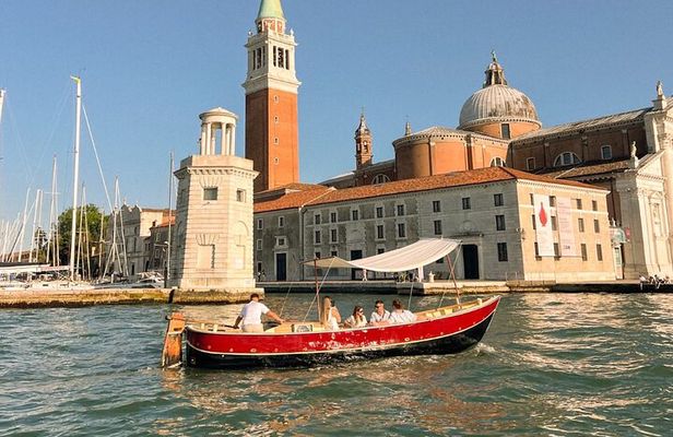 Typical boat ride in the Venice lagoon 
