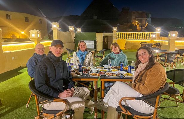 An unforgettable Egyptian Rooftop lunch, Dinner by the Pyramids.