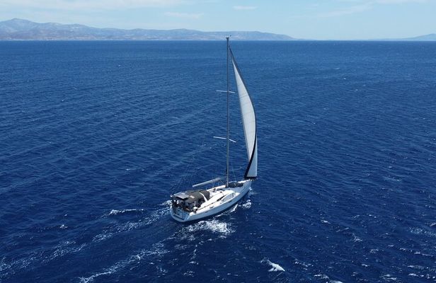 South Paros Antiparos Faragas Beach Sailboat Yin Yang Concept