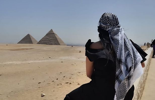 Giza Pyramids, Sphinx with Free Ice Cream and Downtown Walk Gift