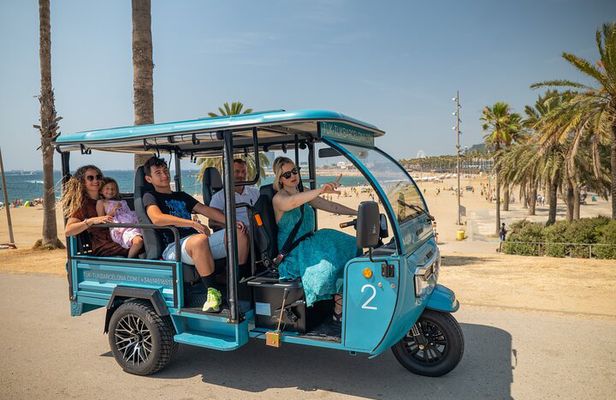 1.5hr Barcelona City and Beach Private Tuk-Tuk Tour