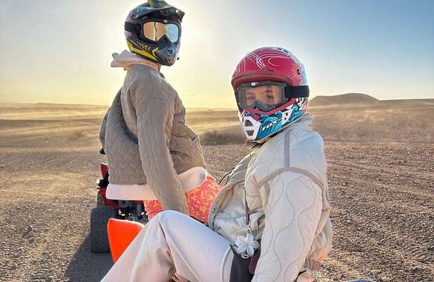 Camel Ride and Quad adventure in Agafay Desert with Dinner Show