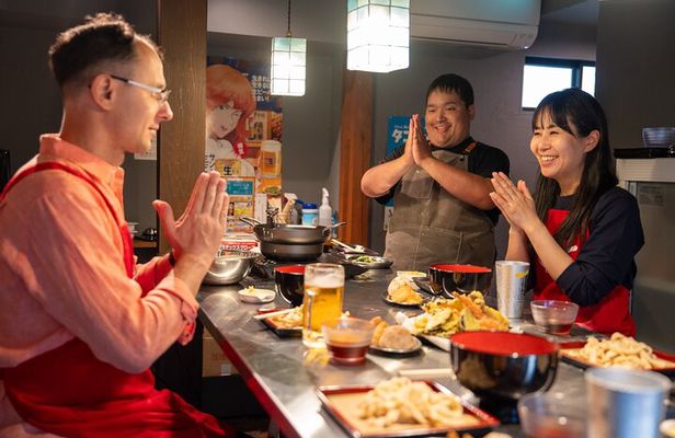 Kyoto Udon and Tempura Cooking Class with Professional Chefs