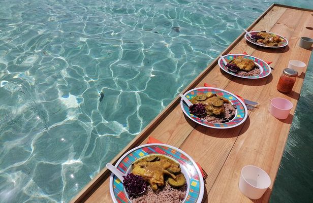 Boat Tour with Lunch in the Water in Guadeloupe Lagoon 