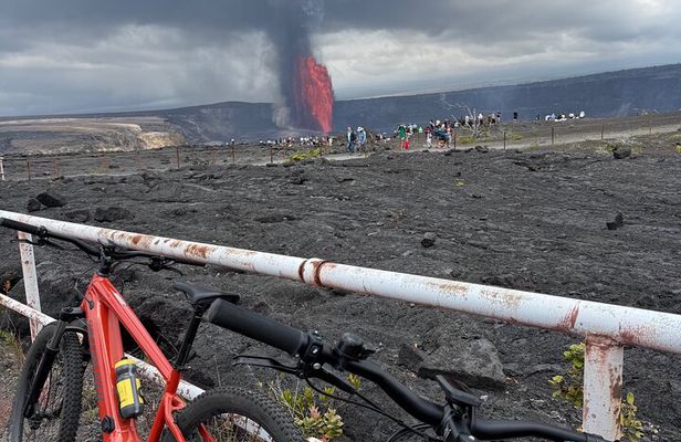 E Bike Volcanoes National Park Tour
