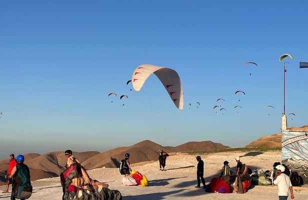 Paragliding From Marrakech In Agafay Desert With Transfers