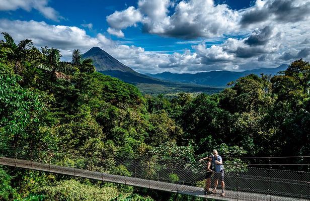 Arenal Hanging Bridge Tour with Horseback Riding and Volcano View