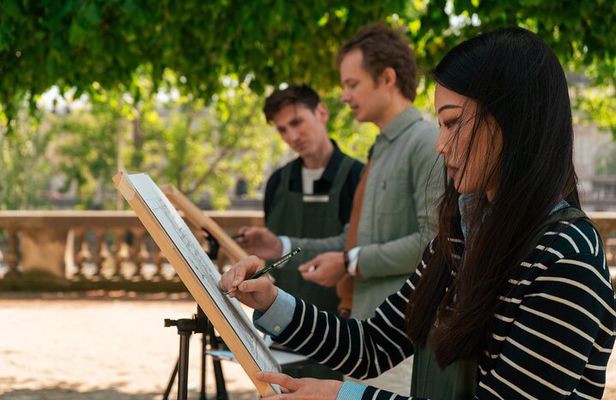 Parisian Outdoor Painting Watercolor Workshop Experience