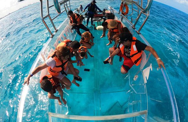 Clear Boat tour in Cancun 1.3 hours from the Cancun Hotel Zone 