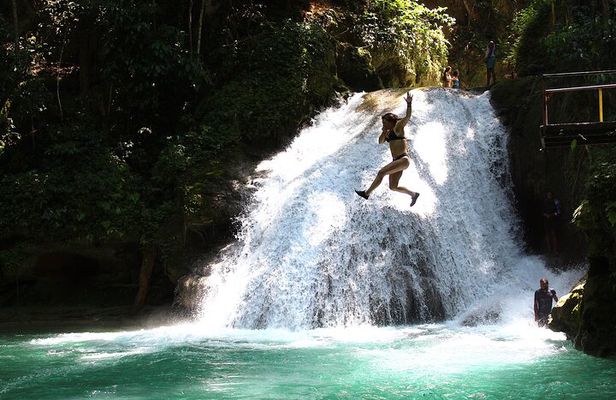 WATERFALL- Blue Hole Waterfall Adventure Swim and Rope Swing