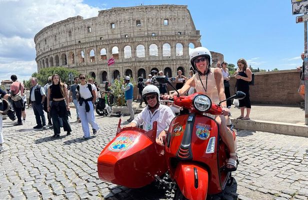 Explore Rome like Emily in a Vintage Vespa Sidecar Adventure