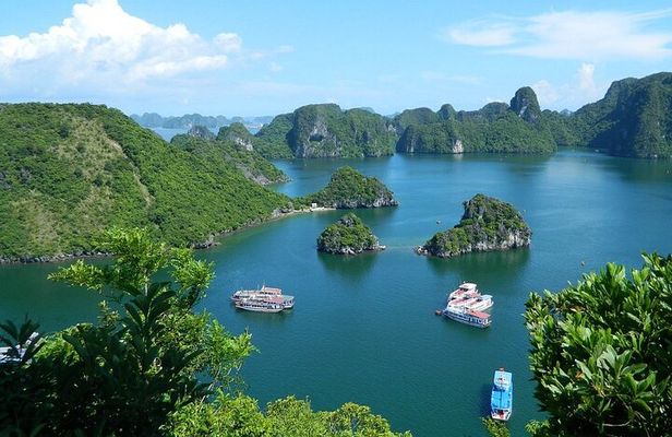 Full-Day Halong Bay Islands and Cave Tour by Transfer Expressway