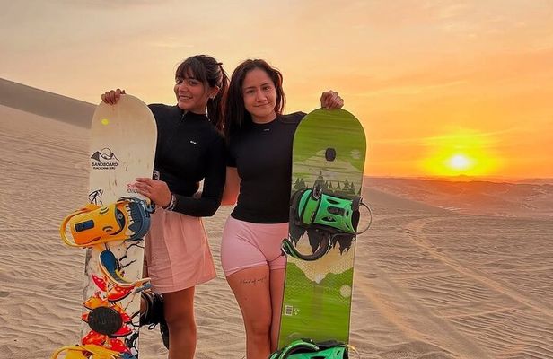 Professional sandboarding and sand skiing school in Huacachina