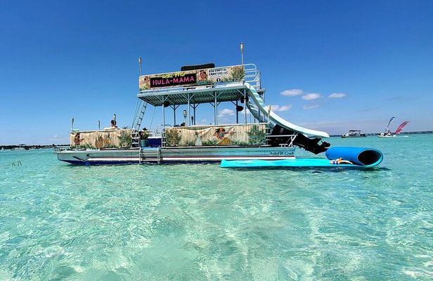 Crab Island Charter Four Hours! Double Decker Pontoon 2 Slides