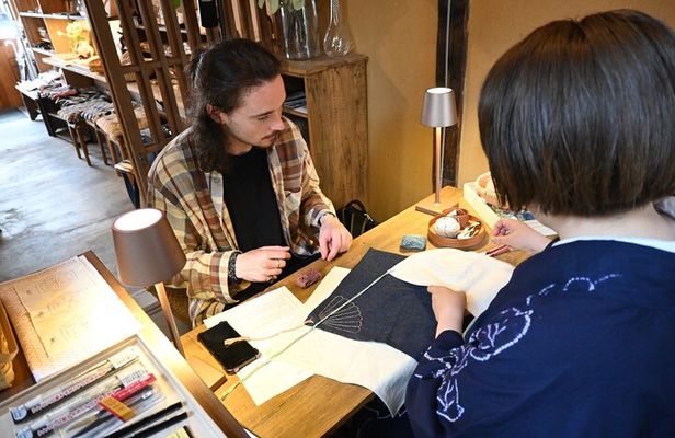 Mindful Sashiko Stitching on Denim in Bikan Historic Kurashiki