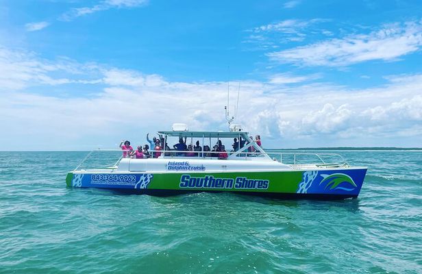 Catamaran Dolphin Cruise in Myrtle Beach with Barrier Island Stop
