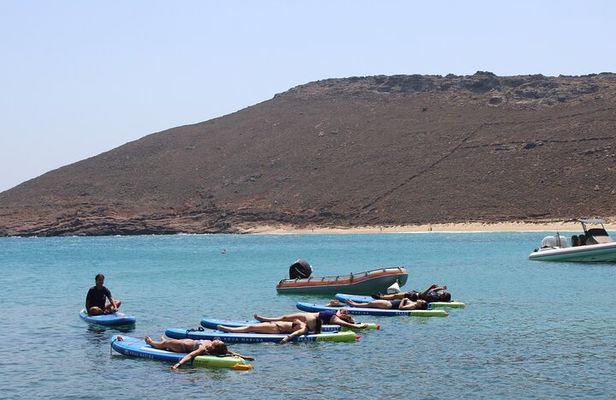 SUP Yoga Class at Panormos Beach, Mykonos