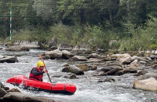 Summer kayaking in the lima stream