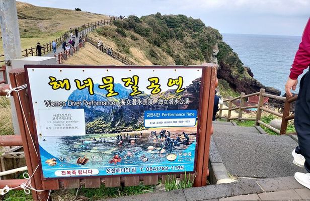 Private Tour woman diver place and waterfall in Jeju island