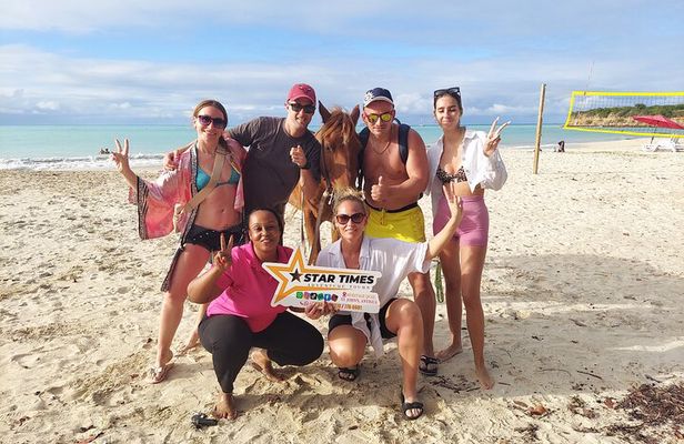 St. John's,Antigua Horse Back Riding & bareback swim & Fort beach