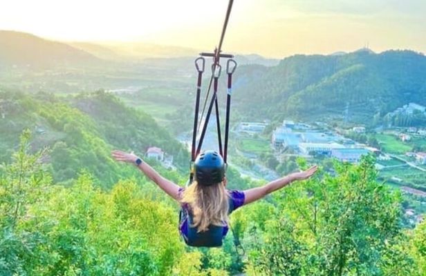 Zipline Albania Adventure and Petrela Castle from Durres/Golem 