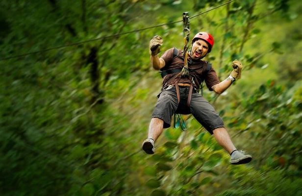 Cozumel: Zip Line Adventure, Buffet & Open Bar at KUZÁ Beach Park
