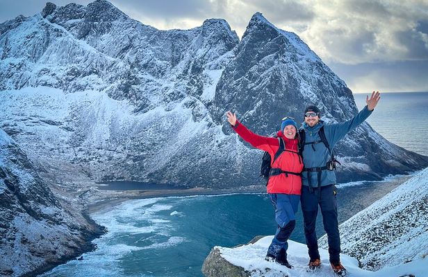 Western Lofoten: Winter Hike / Snowshoe Hiking Adventure