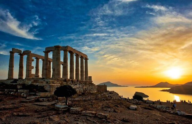 Cape Sounion and Temple of Poseidon Sunset Tour English Spanish